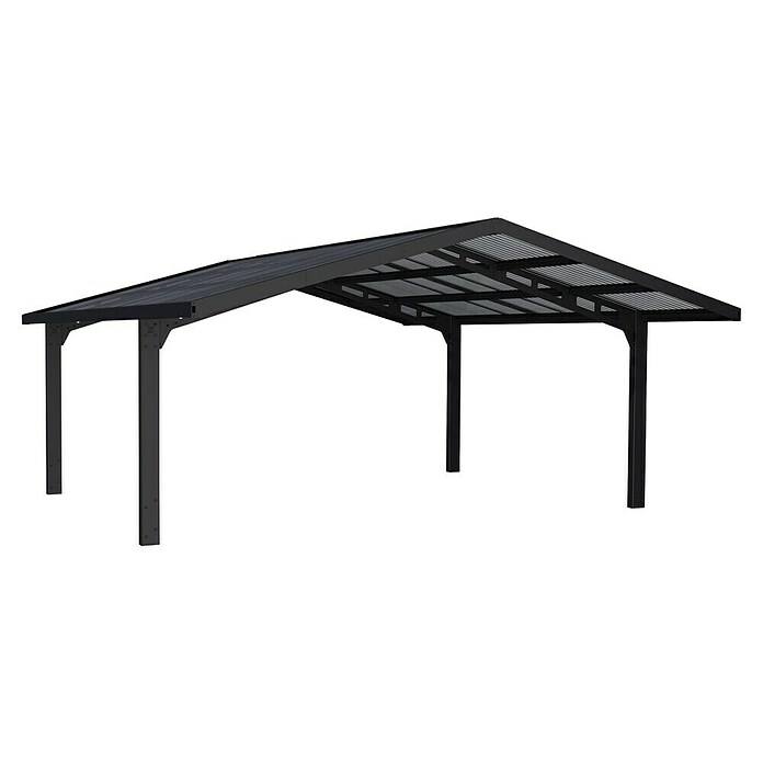 Palram – Canopia Carport Sydney Arch (Medidas ext. (An x Pr): 5,72 x 5,86 m, Negro) | BAUHAUS