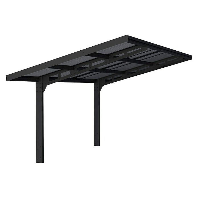 Palram – Canopia Carport Sydney Wave (Medidas ext. (An x Pr): 2,86 x 5,86 m, Negro) | BAUHAUS