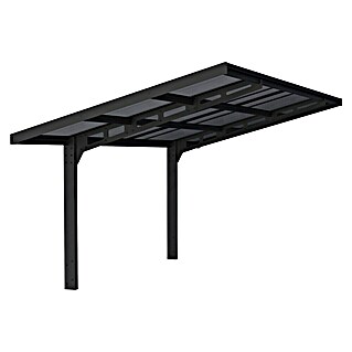 Palram – Canopia Carport Sydney Wave (Außenmaß inkl. Dachüberstand (B x T): 2,86 x 5,86 m, Schwarz)