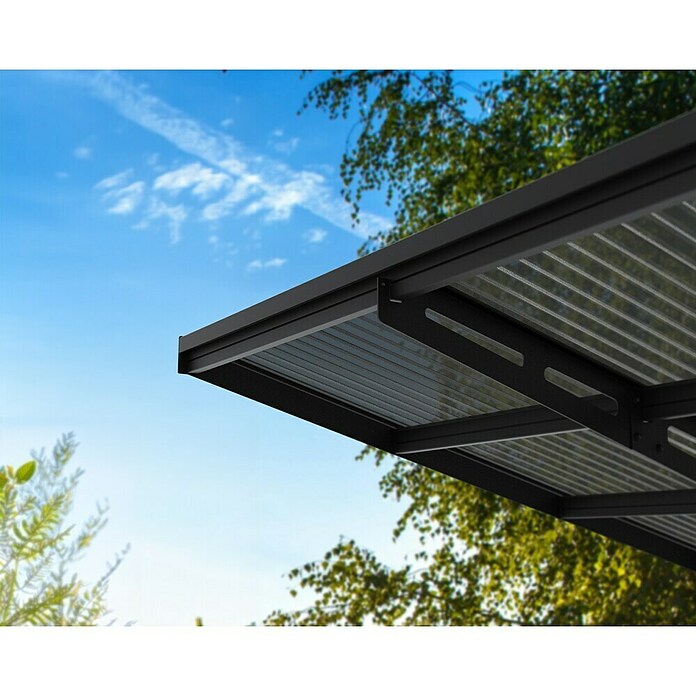 Palram – Canopia Carport Sydney Wings (Medidas ext. (An x Pr): 5,72 x 5,86 m, Negro) | BAUHAUS