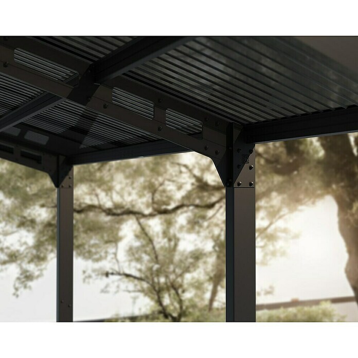 Palram – Canopia Carport Sydney Arch (Medidas ext. (An x Pr): 5,72 x 5,86 m, Negro) | BAUHAUS