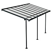 Palram – Canopia Marquesina adosada Sierra (An x Pr: 447,5 x 228 cm, Antracita, Policarbonato, Gris) | BAUHAUS