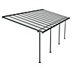 Palram – Canopia Marquesina adosada Sierra (An x Pr: 739 x 299 cm, Antracita, Policarbonato, Gris) | BAUHAUS