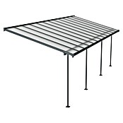 Palram – Canopia Marquesina adosada Sierra (An x Pr: 739 x 299 cm, Antracita, Policarbonato, Gris) | BAUHAUS