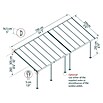 Palram – Canopia Marquesina adosada Sierra (An x Pr: 739 x 299 cm, Antracita, Policarbonato, Gris) | BAUHAUS