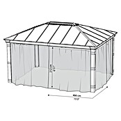 Palram – Canopia Cortina mosquitera para cenador Dallas (An x Al: 466 x 212 cm, Gris) | BAUHAUS