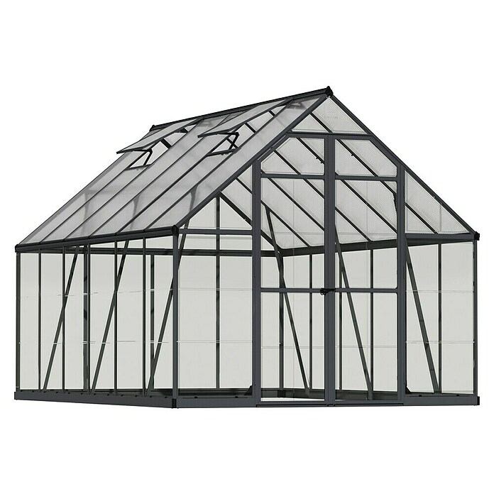 Palram – Canopia Invernadero Balance (Medidas ext. (An x Pr): 244 x 367 cm, 0,7 mm, Gris) | BAUHAUS