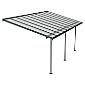 Palram – Canopia Marquesina adosada Sierra (An x Pr: 619 x 299 cm, Antracita, Policarbonato, Gris) | BAUHAUS
