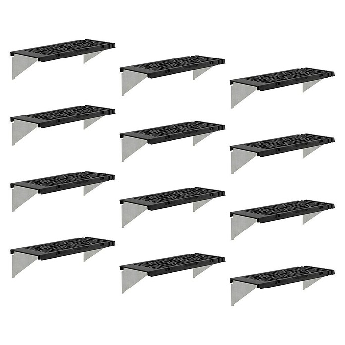 Palram – Canopia Estantería para invernadero (64,5 x 27 x 17,3 cm, Negro, 12 ud.) | BAUHAUS