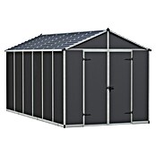 Palram – Canopia Caseta de jardín Rubicon (Medidas ext. (An x Pr): 2,37 x 4,52 m, Plástico, Gris) | BAUHAUS