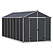 Palram – Canopia Caseta de jardín Rubicon (Medidas ext. (An x Pr): 2,37 x 5,28 m, Plástico, Gris) | BAUHAUS