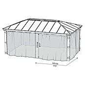 Palram – Canopia Cortina mosquitera para cenador Dallas (An x Al: 533 x 212 cm, Gris) | BAUHAUS