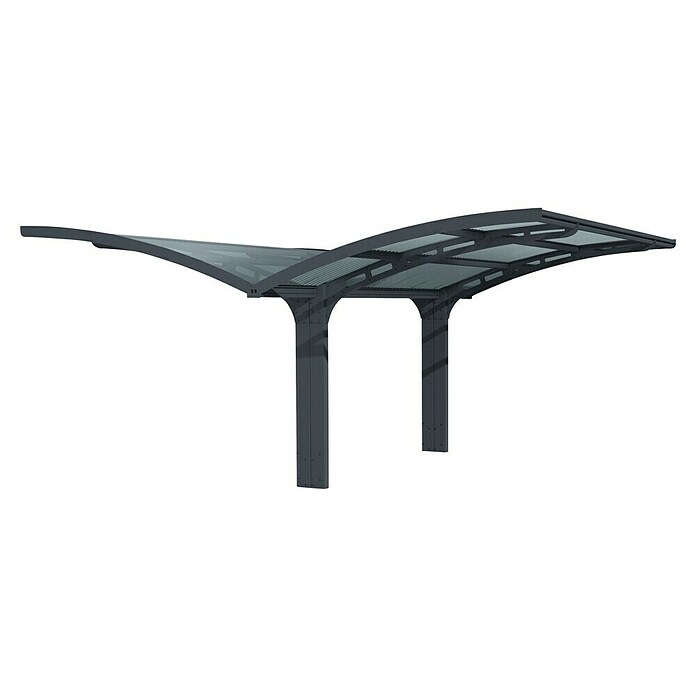 Palram – Canopia Carport Arizona Wave (Medidas ext. (An x Pr): 578 x 495 cm, Carport doble, Antracita) | BAUHAUS