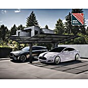 Palram – Canopia Carport Sydney Wings (Medidas ext. (An x Pr): 5,72 x 5,86 m, Negro) | BAUHAUS