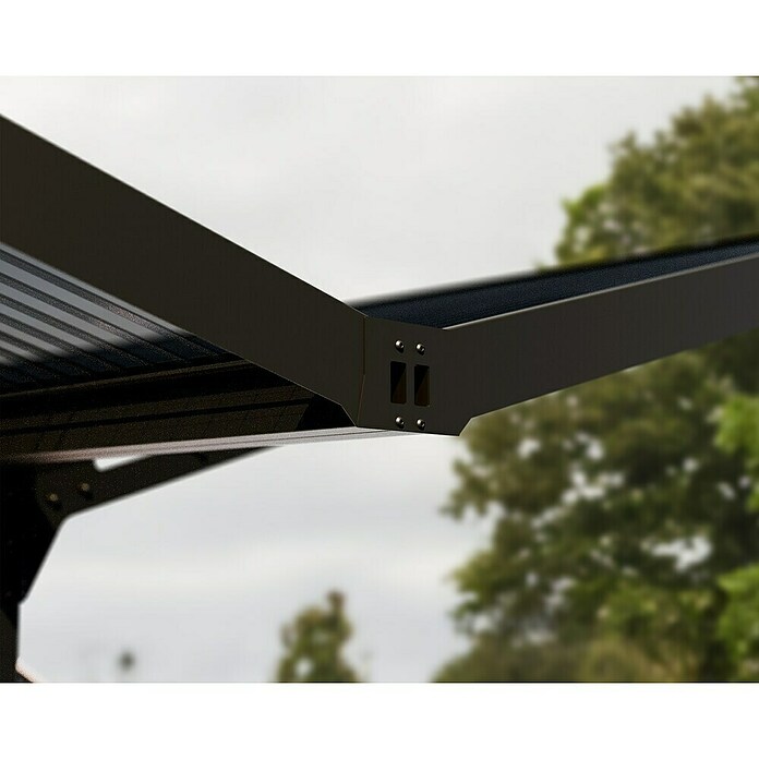 Palram – Canopia Carport Sydney Wings (Medidas ext. (An x Pr): 5,72 x 5,86 m, Negro) | BAUHAUS