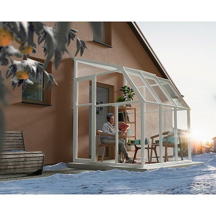 Palram – Canopia Terraza Solarium Sun Room (Medidas ext. (An x Pr): 200 x 200 cm, Plástico, Blanco) | BAUHAUS