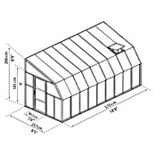 Palram – Canopia Terraza Solarium Sun Room (Medidas ext. (An x Pr): 570 x 257 cm, Plástico, Blanco) | BAUHAUS
