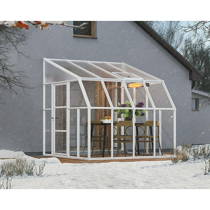 Palram – Canopia Terraza Solarium Sun Room (Medidas ext. (An x Pr): 260 x 257 cm, Plástico, Blanco) | BAUHAUS