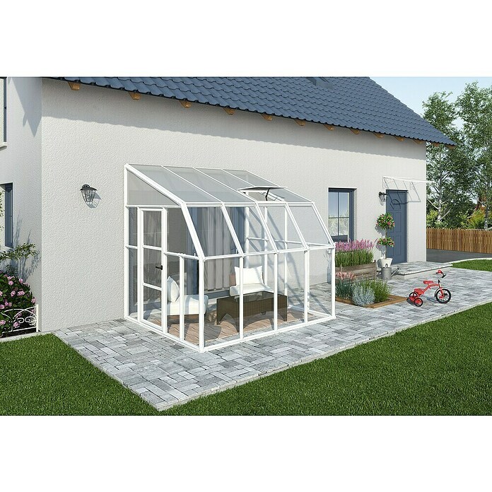Palram – Canopia Terraza Solarium Sun Room (Medidas ext. (An x Pr): 260 x 257 cm, Plástico, Blanco) | BAUHAUS