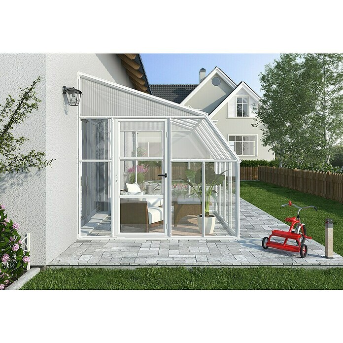 Palram – Canopia Terraza Solarium Sun Room (Medidas ext. (An x Pr): 260 x 257 cm, Plástico, Blanco) | BAUHAUS