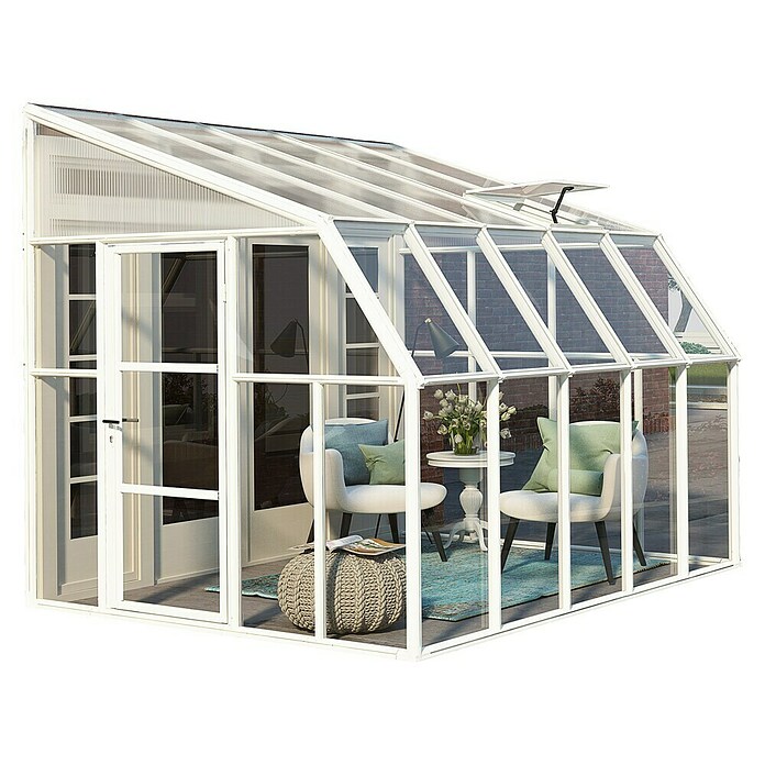 Palram – Canopia Terraza Solarium Sun Room (Medidas ext. (An x Pr): 322 x 257 cm, Plástico, Blanco) | BAUHAUS