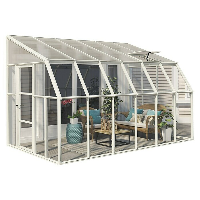 Palram – Canopia Terraza Solarium Sun Room (Medidas ext. (An x Pr): 384 x 257 cm, Plástico, Blanco) | BAUHAUS