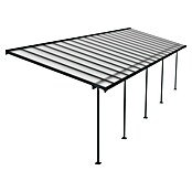 Palram – Canopia Marquesina adosada Sierra (An x Pr: 1.044 x 299 cm, Antracita, Policarbonato, Gris) | BAUHAUS