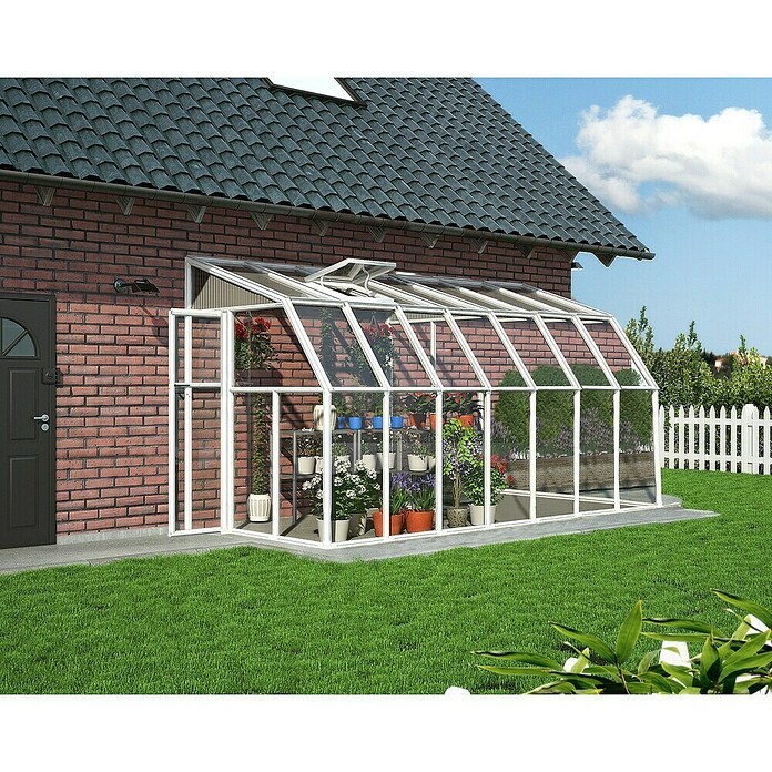 Palram – Canopia Terraza Solarium Sun Room (Medidas ext. (An x Pr): 446 x 200 cm, Plástico, Blanco) | BAUHAUS