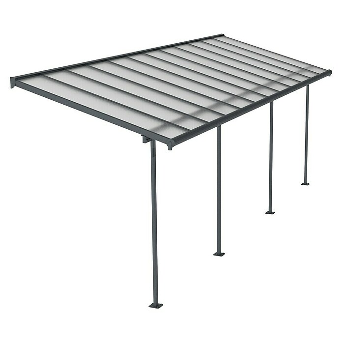 Palram – Canopia Marquesina adosada Sierra (An x Pr: 670,5 x 228 cm, Antracita, Policarbonato, Gris) | BAUHAUS