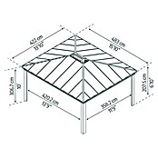 Palram – Canopia Carport Colorado (Medidas ext. (An x Pr): 4,22 x 4,83 m, Negro) | BAUHAUS