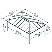 Palram – Canopia Carport Colorado (Medidas ext. (An x Pr): 4,22 x 607 m, Negro) | BAUHAUS