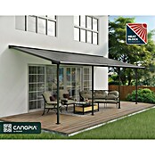 Palram – Canopia Marquesina adosada Capri (An x Pr: 739 x 299 cm, Antracita, Policarbonato, Gris) | BAUHAUS