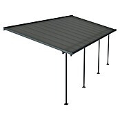 Palram – Canopia Marquesina adosada Capri (An x Pr: 739 x 299 cm, Antracita, Policarbonato, Gris) | BAUHAUS