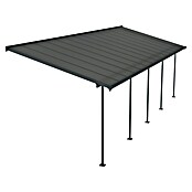 Palram – Canopia Marquesina adosada Capri (An x Pr: 860 x 299 cm, Antracita, Policarbonato, Gris) | BAUHAUS