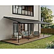 Palram – Canopia Marquesina adosada Capri (An x Pr: 860 x 299 cm, Antracita, Policarbonato, Gris) | BAUHAUS