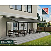 Palram – Canopia Terrassenüberdachung Capri (B x T: 924 x 299 cm, Anthrazit, Polycarbonat, Klar) | BAUHAUS