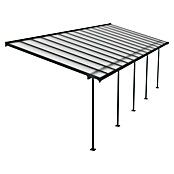 Palram – Canopia Marquesina adosada Sierra (An x Pr: 860 x 299 cm, Antracita, Policarbonato, Gris) | BAUHAUS