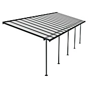 Palram – Canopia Terrassenüberdachung Sierra (B x T: 924 x 299 cm, Anthrazitgrau, Polycarbonat, Klar) | BAUHAUS