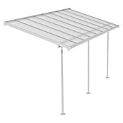 Palram – Canopia Marquesina adosada Sierra (An x Pr: 447,5 x 228 cm, Blanco, Policarbonato, Gris) | BAUHAUS