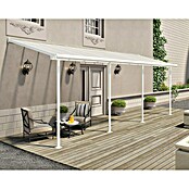 Palram – Canopia Marquesina adosada Sierra (An x Pr: 670,5 x 228 cm, Blanco, Policarbonato, Gris) | BAUHAUS