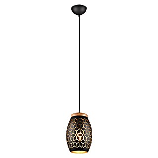 Reality Leuchten Bidar Lámpara colgante (28 W, L x An x Al: 15 x 15 x 150 cm, Negro, E27)