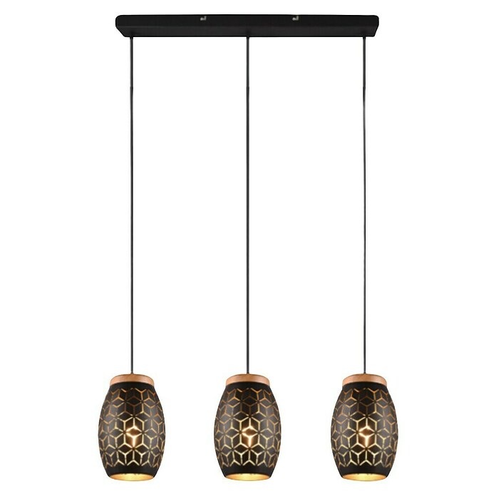 Reality Leuchten Bidar Lámpara colgante (28 W, L x An x Al: 15 x 71 x 150 cm, Negro, E27) | BAUHAUS