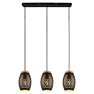 Reality Leuchten Bidar Lámpara colgante (28 W, L x An x Al: 15 x 71 x 150 cm, Negro, E27)