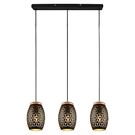 Reality Leuchten Bidar Lámpara colgante (28 W, L x An x Al: 15 x 71 x 150 cm, Negro, E27)