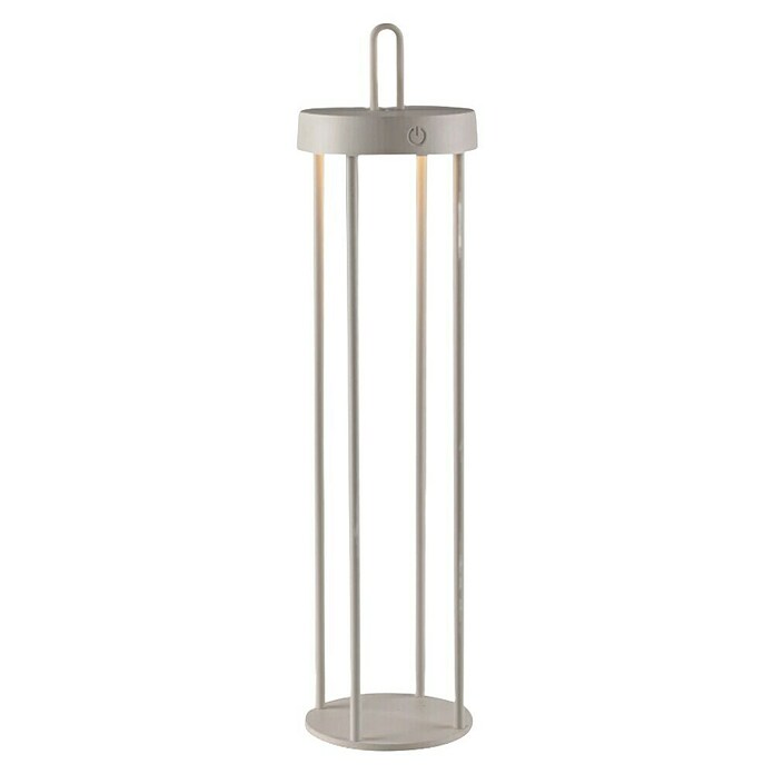 Paul Neuhaus Lámpara de sobremesa a batería Anselm (1,5 W, Ø x Al: 12,8 x 50,4 cm, Gris, Blanco cálido) | BAUHAUS