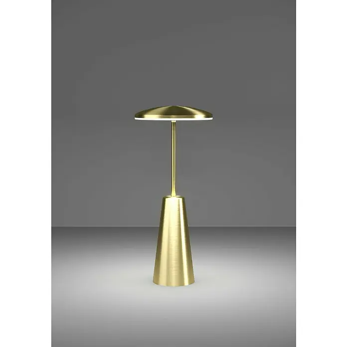 Eglo Lámpara de sobremesa a batería Piccola - Ø x Al: 12,8 x 28,5 cm, Bronce, 2,8 W, IP54 - Elegante lámpara de mesa dorada con un diseño sencillo y moderno. La lámpara emite una luz cálida y es un accesorio elegante para el hogar.