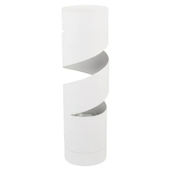 Trio Lighting Stream Lámpara de sobremesa - 10 W, Ø x Al: 10 x 35 cm, Blanco, GU10 - Elegante lámpara de pared blanca con un diseño espiral único. Proporciona iluminación con estilo a cualquier habitación y un toque moderno.