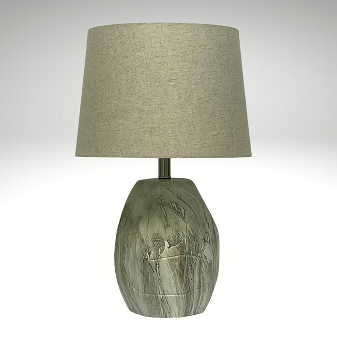 Lámpara de sobremesa de cerámica (40 W, L x An x Al: 36 x 36 x 56 cm, Beige marmolado, E27) | BAUHAUS