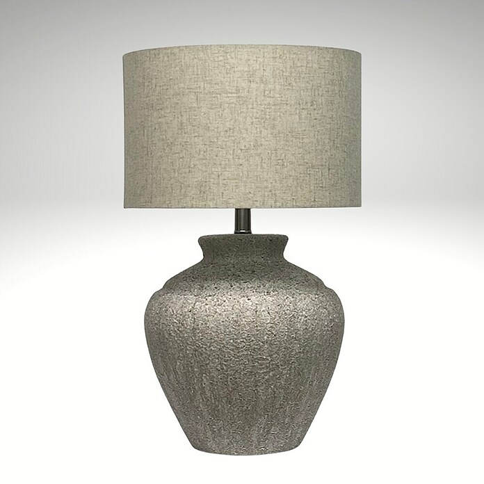 Lámpara de sobremesa de cerámica (40 W, L x An x Al: 36 x 36 x 56 cm, Beige, E27) | BAUHAUS