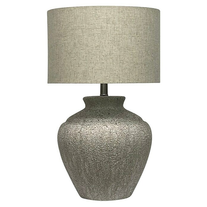 Lámpara de sobremesa de cerámica (40 W, L x An x Al: 36 x 36 x 56 cm, Beige, E27) | BAUHAUS